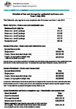 Schedule of Fees and Charges for Residential and Home Care (from 1 July 2024)